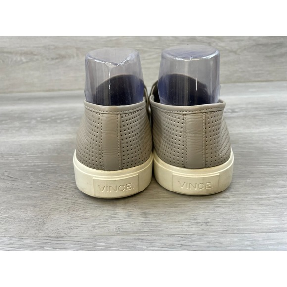 Vince‎ Blair Women's Sneaker Gray 9.5 Perforated Leather Slip-On Casual Shoes - Picture 5 of 11